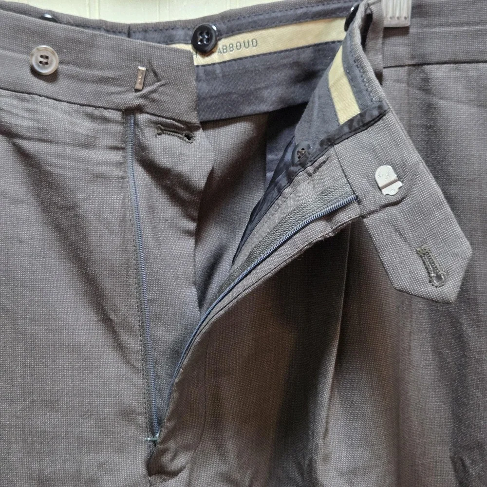 Joseph Abboud Dress Pants Mens 36x30 Gray Pleated Classic Fit Suit Slacks